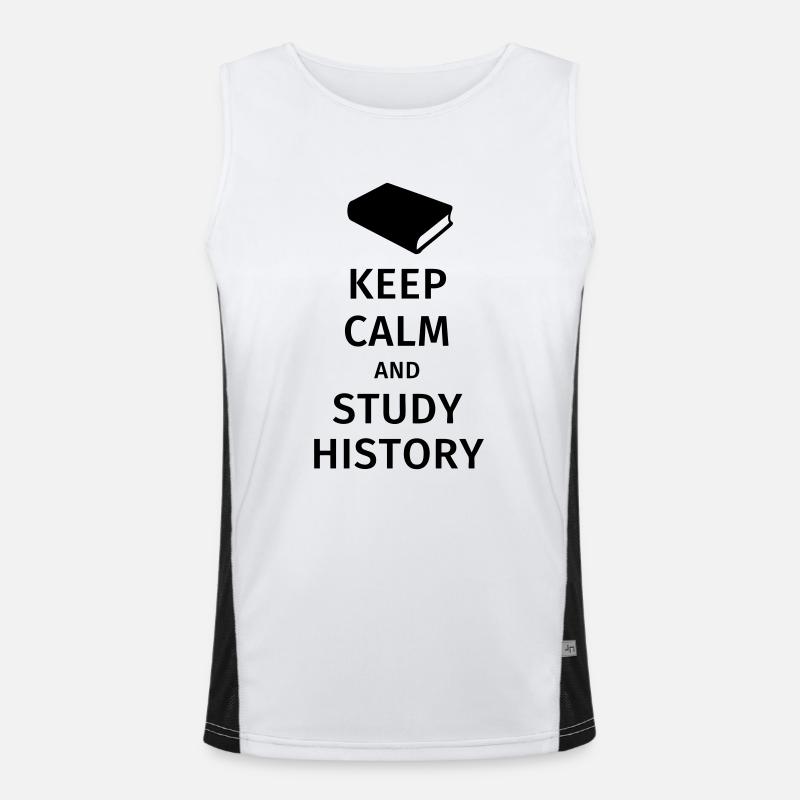 keep calm and study history Débardeur respirant contrasté Homme 