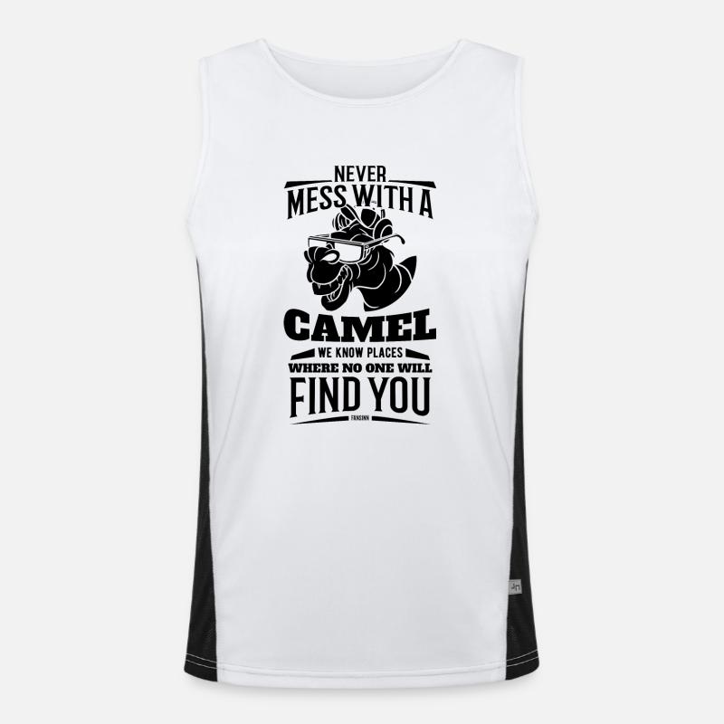 Never Mess With A Camel Men's Functional Contrast Tank Top 