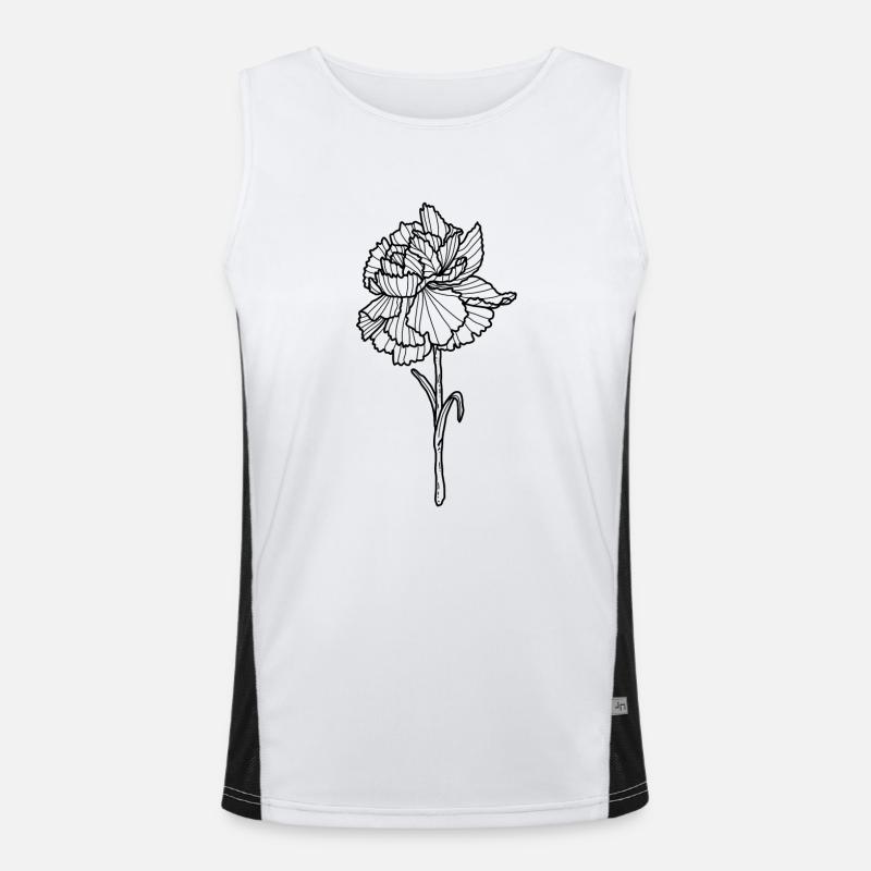 Œillet de fleur Débardeur respirant contrasté Homme