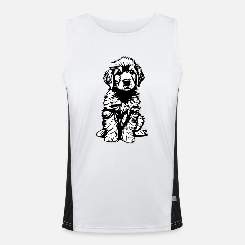 Chiot Labrador propriétaire Labrador Retriever Débardeur respirant contrasté Homme 
