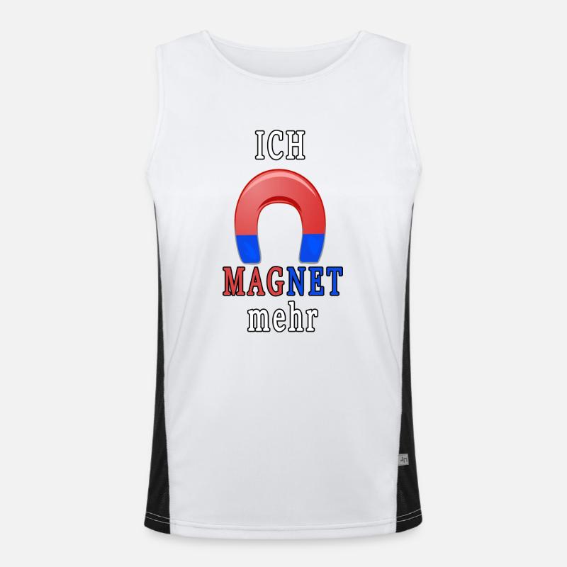 Ich magnet Funktionelles Kontrast-Tank Top für Männer 