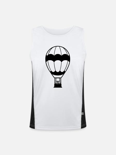 Luftballon - Funktionelles Kontrast-Tank Top für Männer - Weiß/Schwarz