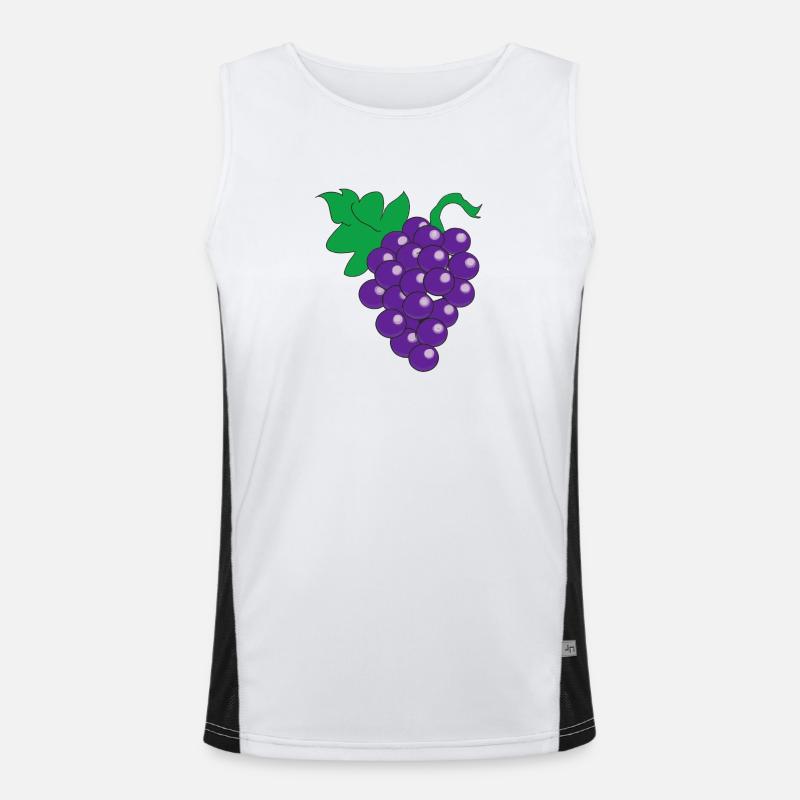 Grape Grapes Wine Illustration Gift Idea Men's Functional Contrast Tank Top 