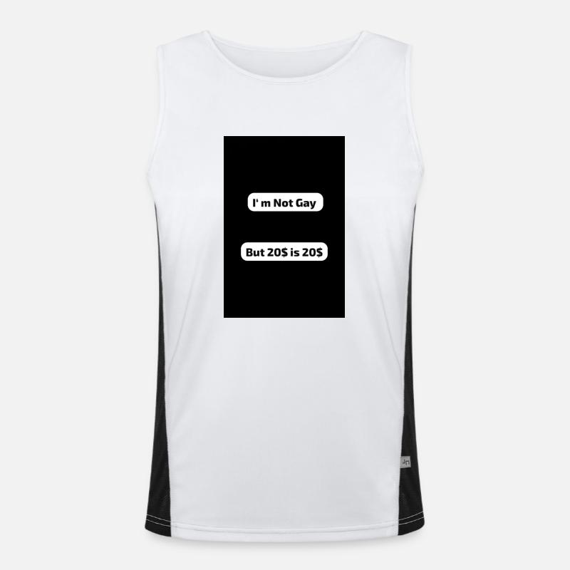 Lustiger Spruch Funktionelles Kontrast-Tank Top für Männer 