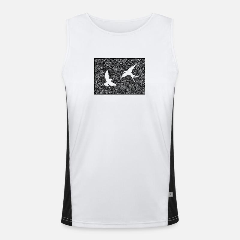 Swallows / Terns in flight Men's Functional Contrast Tank Top 