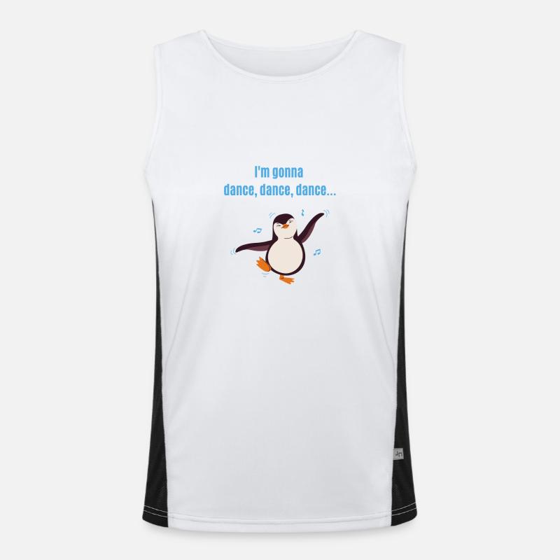 Fasching - Tanzender Pinguin - dance dance dance Funktionelles Kontrast-Tank Top für Männer 