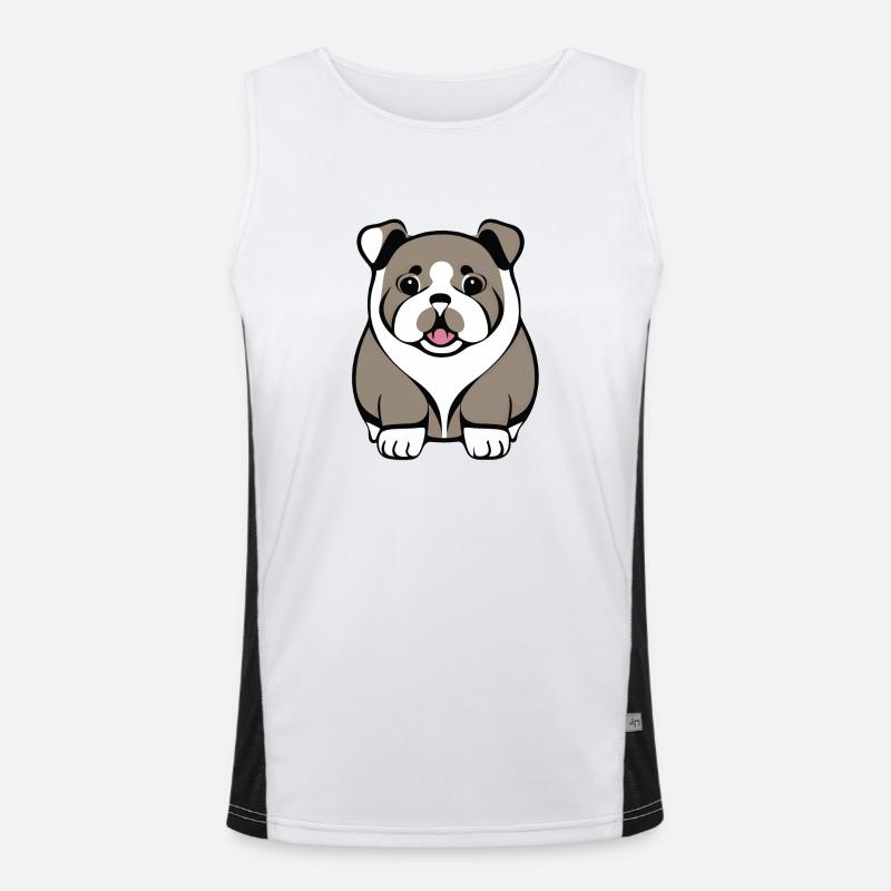 Juste chien mignon Débardeur respirant contrasté Homme 