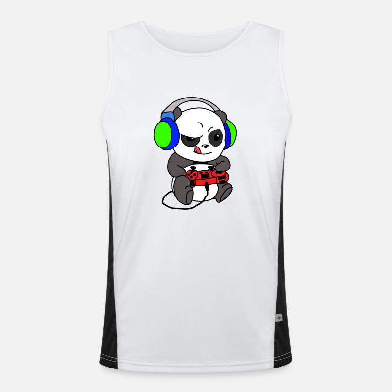 Panda Gambles, Panda Je joue Débardeur respirant contrasté Homme 