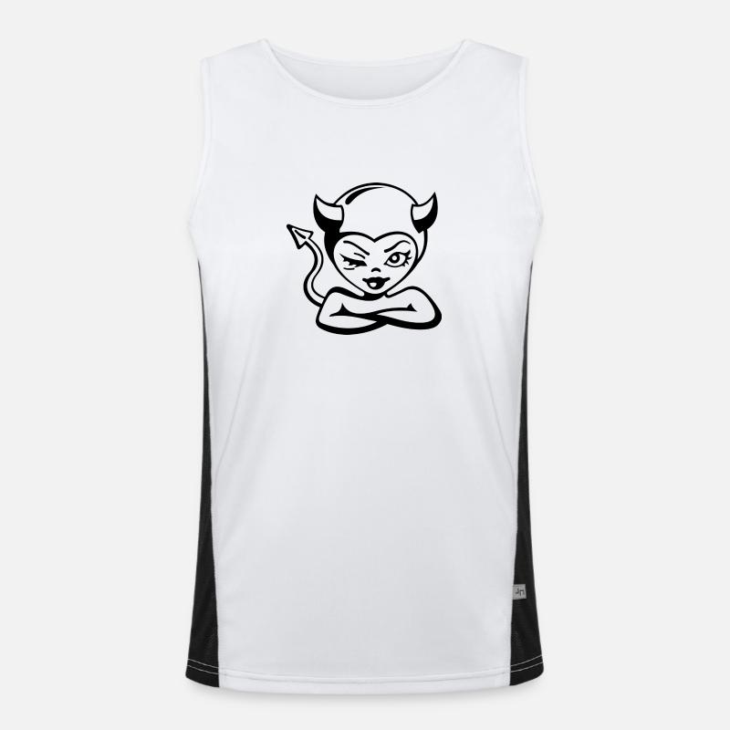 Little devil Men's Functional Contrast Tank Top 