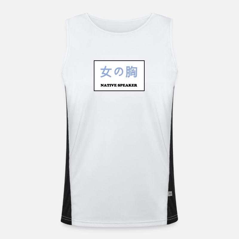 Native Speaker, japanisch Funktionelles Kontrast-Tank Top für Männer 