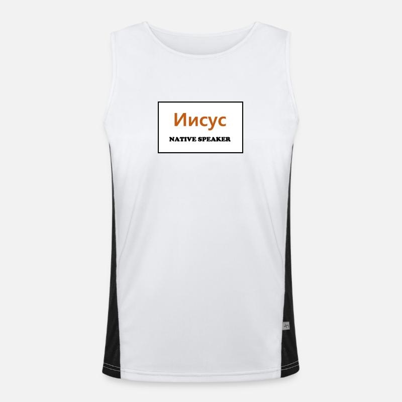 Native Speaker, Russian Men's Functional Contrast Tank Top 