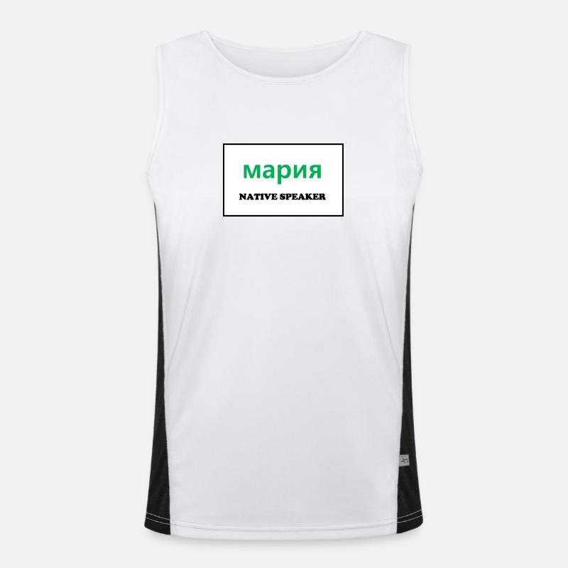 Native Speaker, Russian Men's Functional Contrast Tank Top 