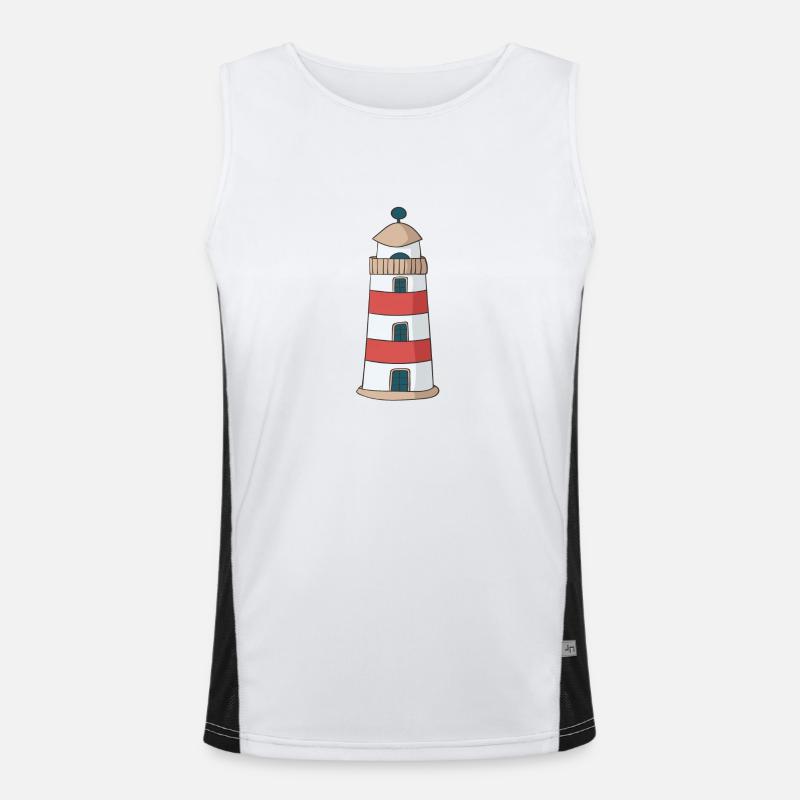 Leuchtturm Funktionelles Kontrast-Tank Top für Männer 