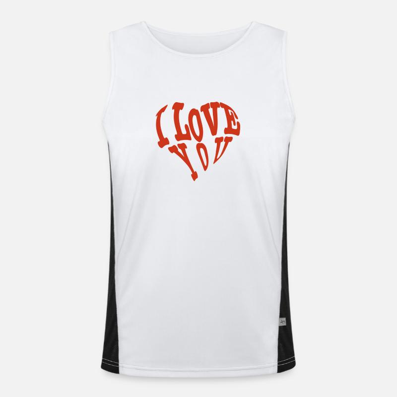 Ich liebe dich Men's Functional Contrast Tank Top 