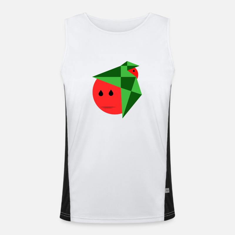 Lustiger Wassermelonenmann Funktionelles Kontrast-Tank Top für Männer 