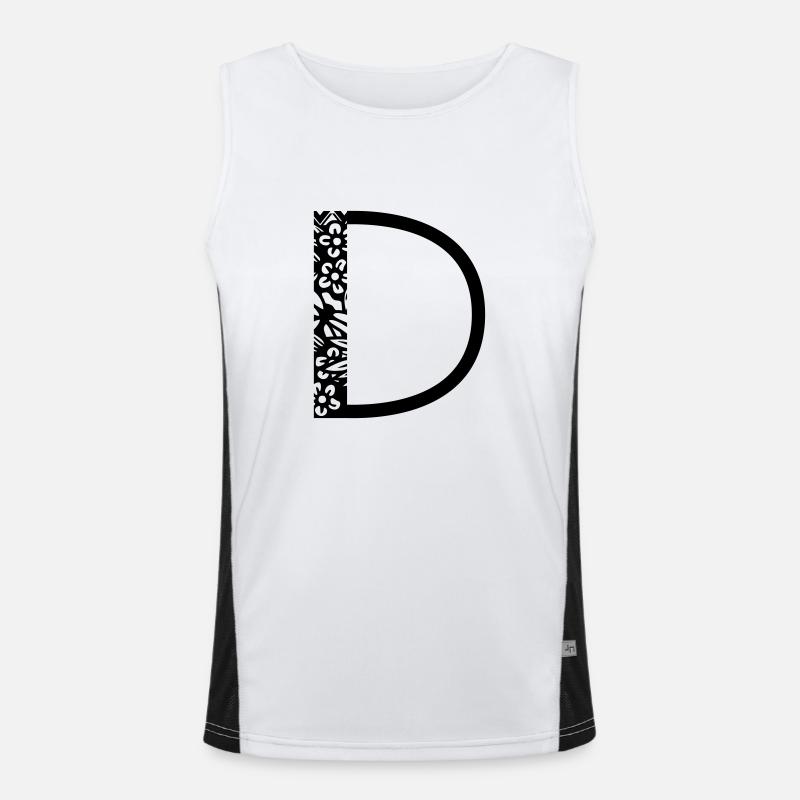 Buchstabe D Funktionelles Kontrast-Tank Top für Männer 