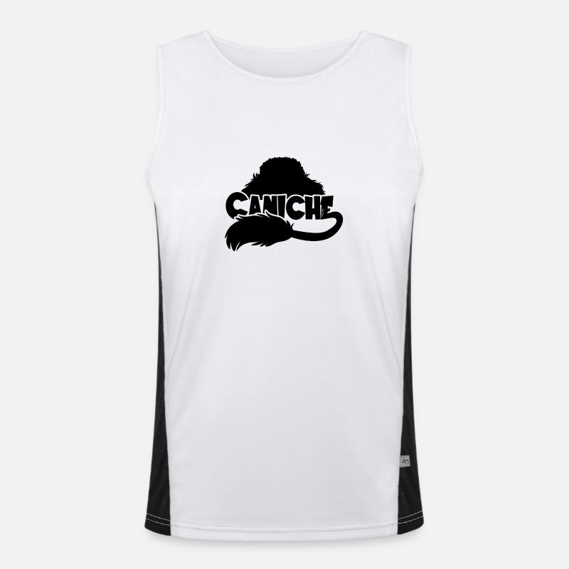 Silhouette Caniche - Noir Débardeur respirant contrasté Homme 