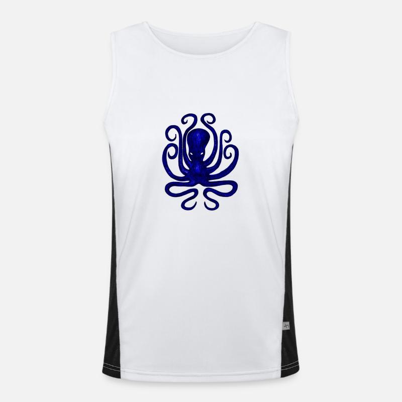 Squid - Octopus Men's Functional Contrast Tank Top 