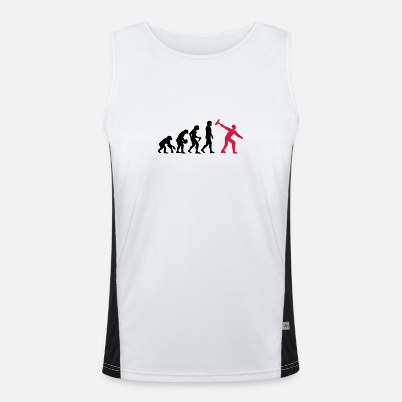 Curling Evolution - Men's Functional Contrast Tank Top  - white/black
