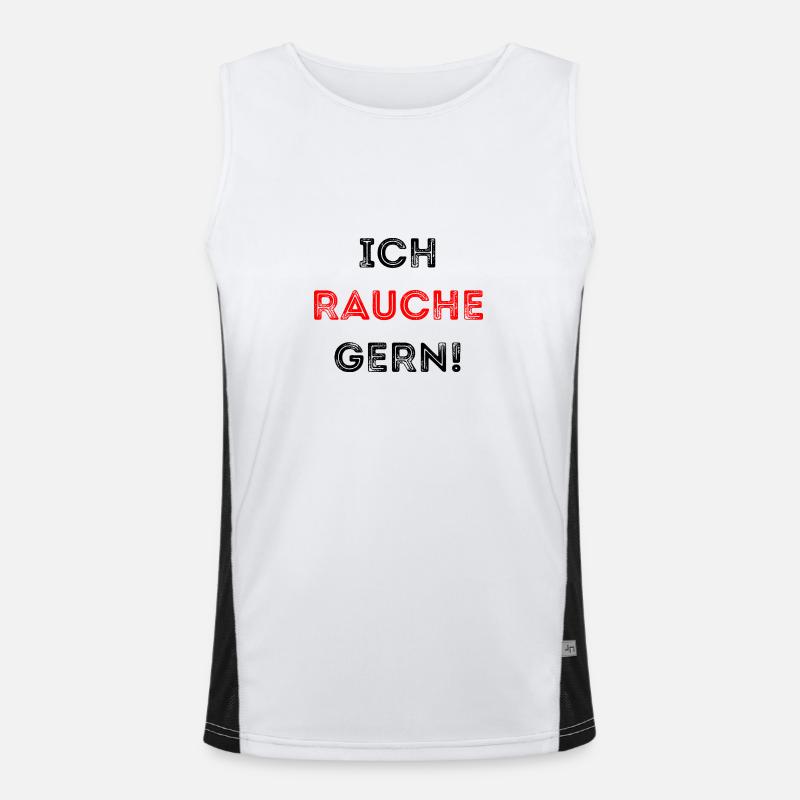 ICH RAUCHE GERN Funktionelles Kontrast-Tank Top für Männer 