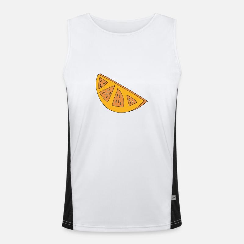 orange slice Men's Functional Contrast Tank Top 