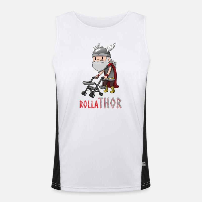 RollaTHOR - Lusiges Thor Rollator Design Funktionelles Kontrast-Tank Top für Männer 