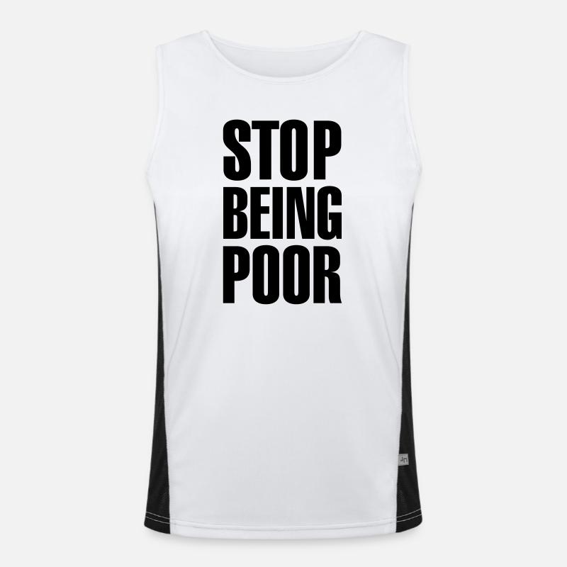 Stop being poor Débardeur respirant contrasté Homme 