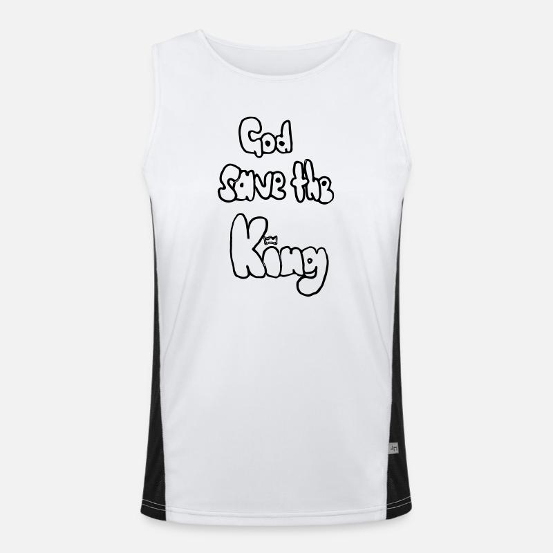 God save the King Funktionelles Kontrast-Tank Top für Männer 