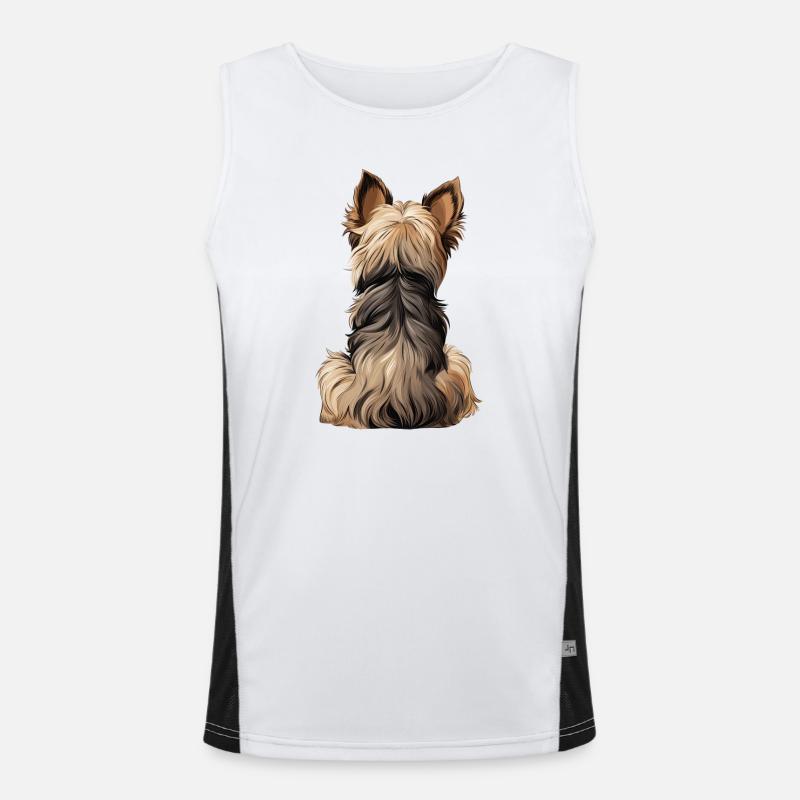 Yorkshire Terrier Funktionelles Kontrast-Tank Top für Männer 