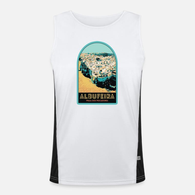 Illustration Albufeira vue aérienne Débardeur respirant contrasté Homme 