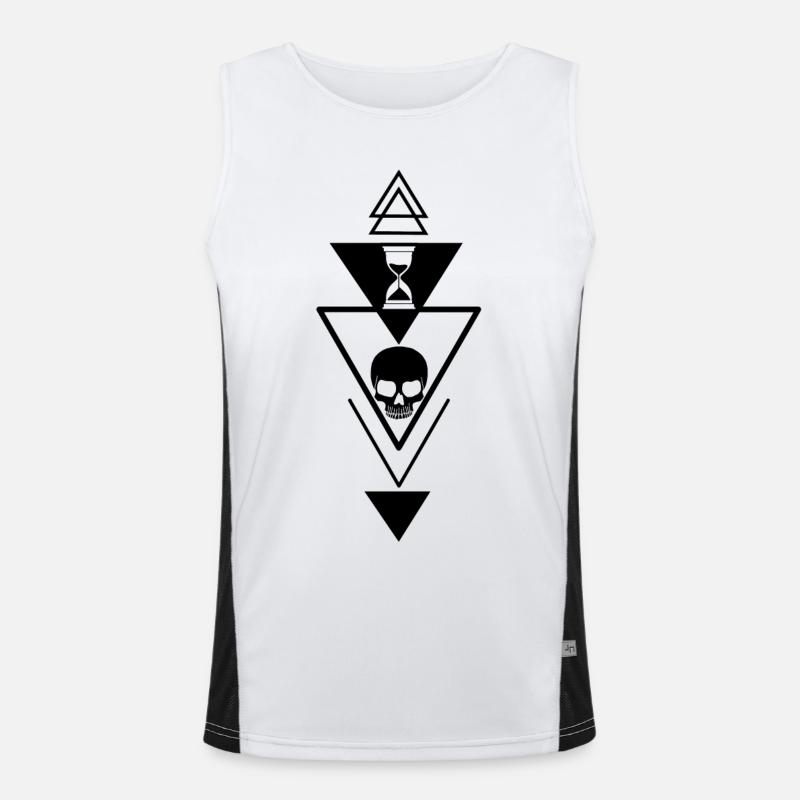 Der Lauf der Zeit (Schwarz) Funktionelles Kontrast-Tank Top für Männer 