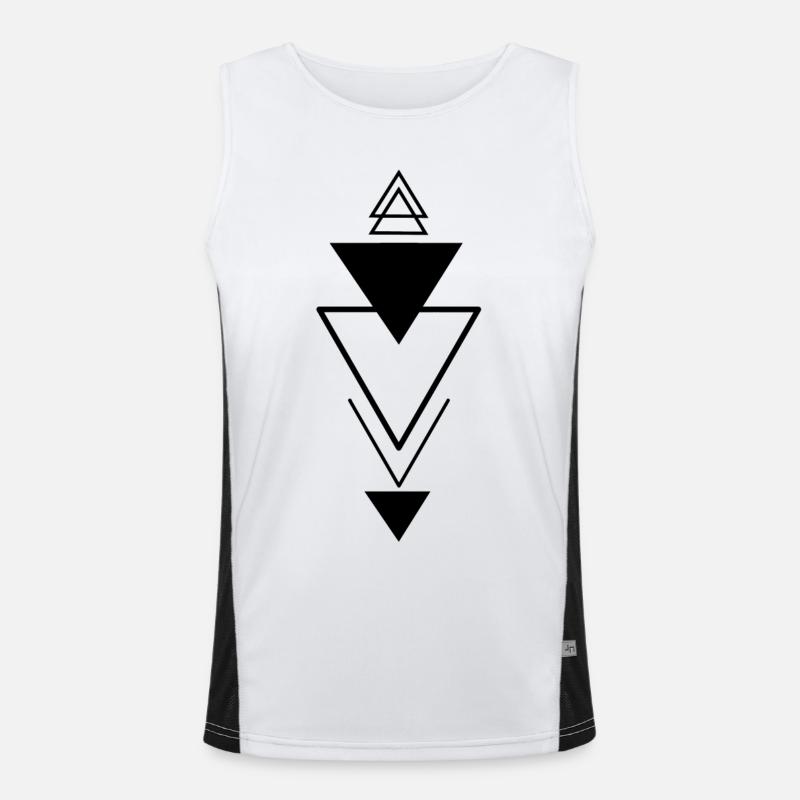 Triangular symbol (black) Men's Functional Contrast Tank Top 
