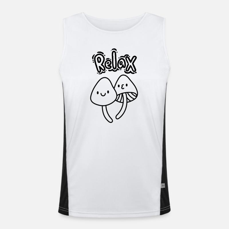 Svampplockning, eko avkoppling Funktionell kontrasttanktopp för herrar 