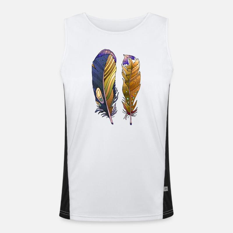 Feder Funktionelles Kontrast-Tank Top für Männer 