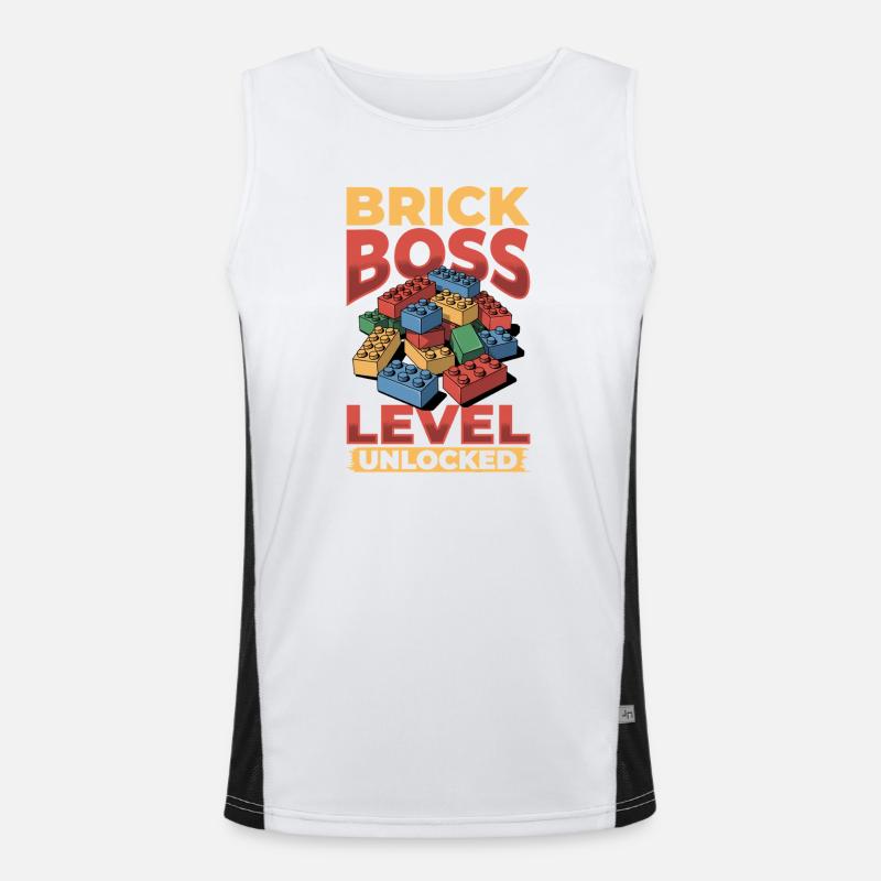 Building Blocks Kids Brick Builder Funktionelles Kontrast-Tank Top für Männer 