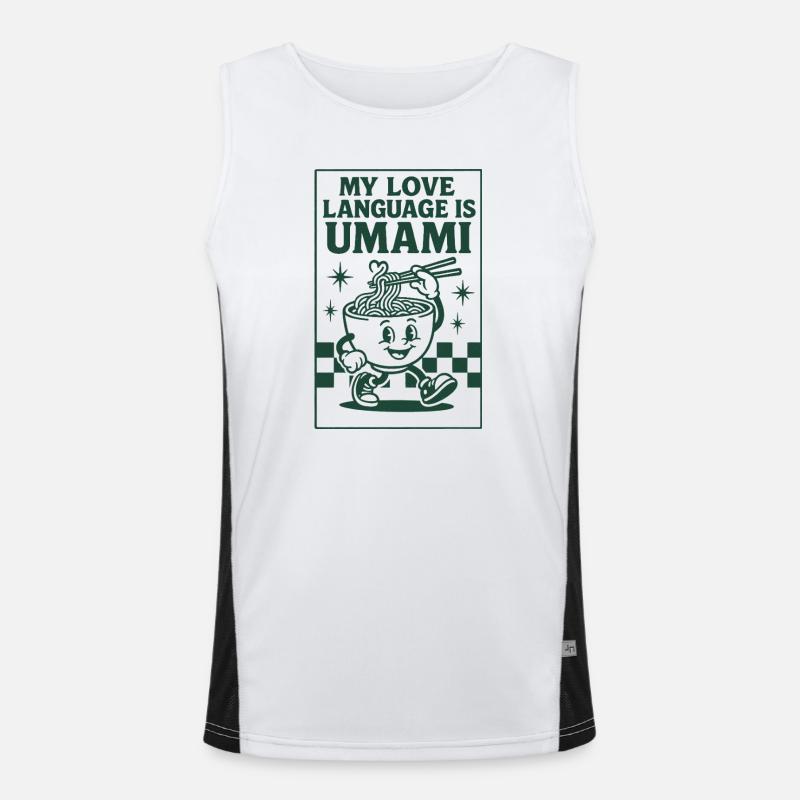 Umami ist Liebe | Ramen Nudeln Funktionelles Kontrast-Tank Top für Männer 