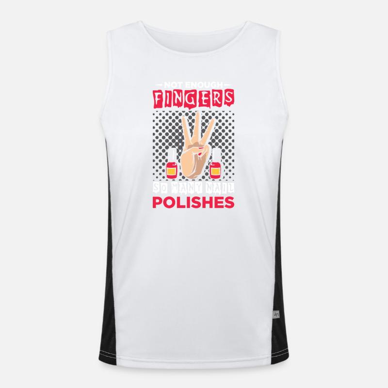 Nageldesigner Nageldesignerin Kosmetik Nagelstudio Funktionelles Kontrast-Tank Top für Männer 