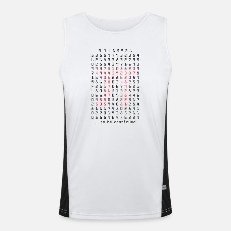pi - 3,14159265 - nerd - mathematik Funktionelles Kontrast-Tank Top für Männer 