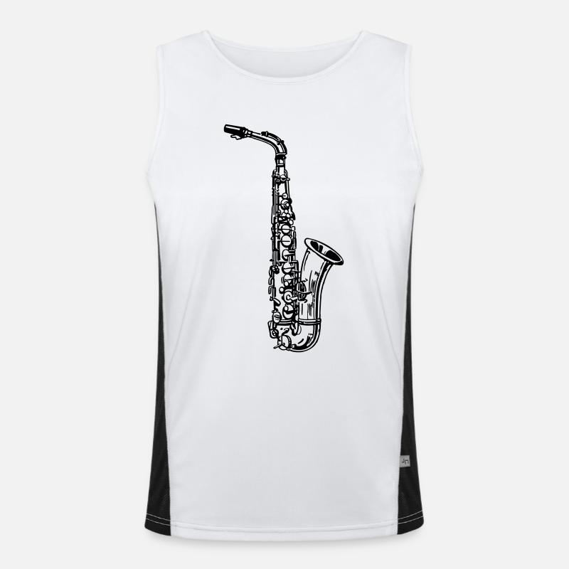 saxophone Men's Functional Contrast Tank Top 