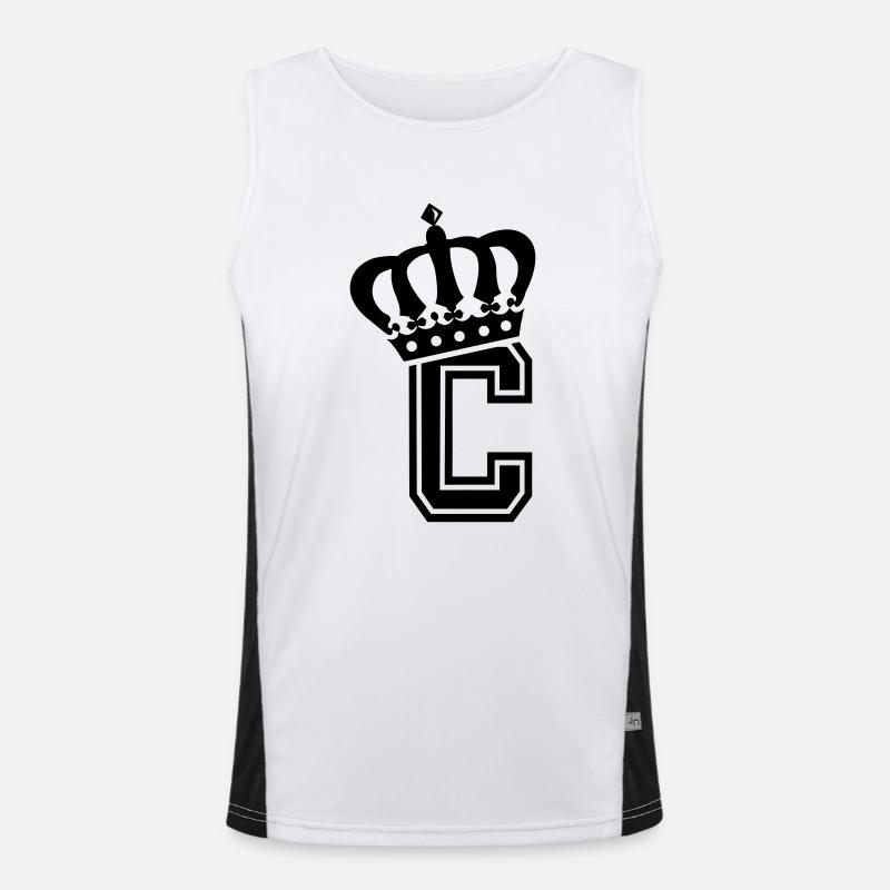 Buchstabe C Funktionelles Kontrast-Tank Top für Männer 
