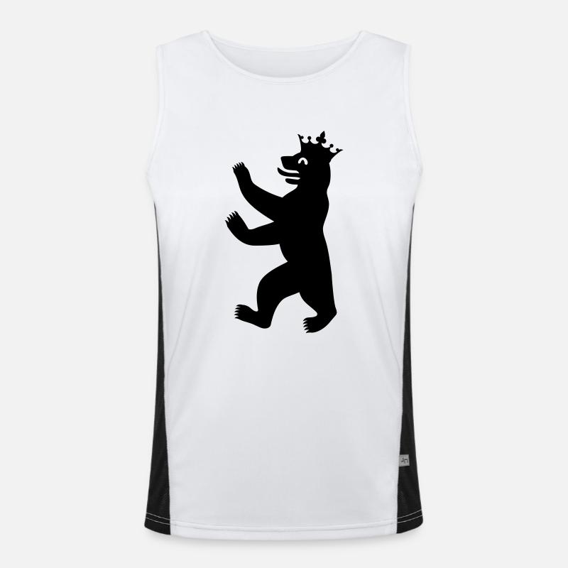 Berliner Bär mit Krone Débardeur respirant contrasté Homme 