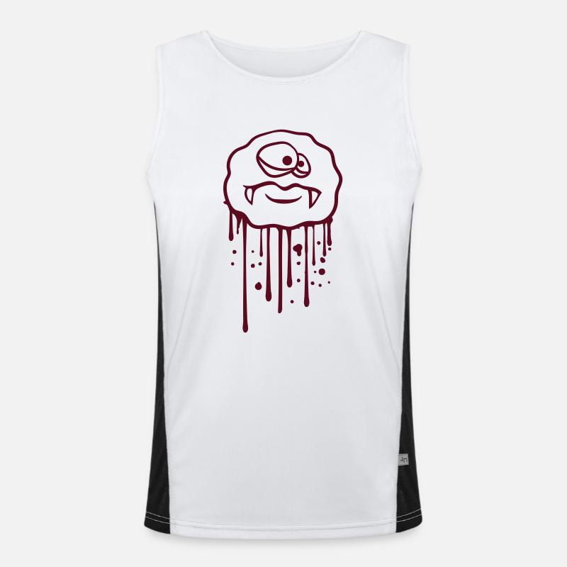 kot baellchen dråper graffiti shit shit runde Funksjonell kontrast-singlet for menn 