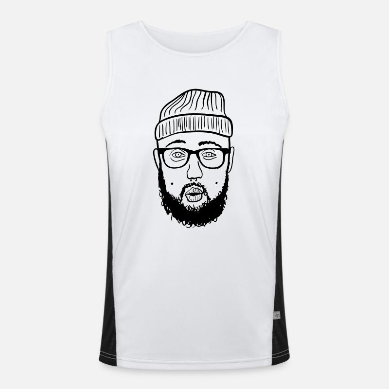 Hipster Funktionelles Kontrast-Tank Top für Männer 