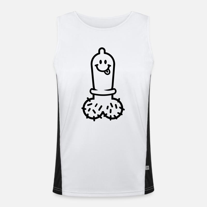 Penis Men's Functional Contrast Tank Top 