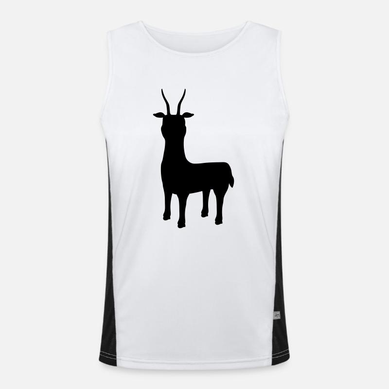 silhouette Antilope Letschwe Débardeur respirant contrasté Homme 