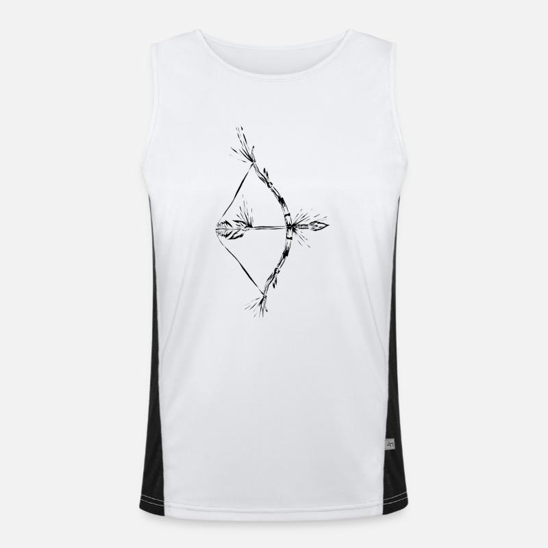 Pfeil und Bogen Funktionelles Kontrast-Tank Top für Männer 