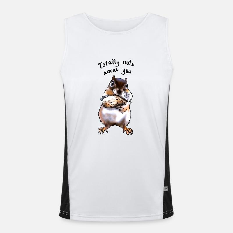 Ich bin total verrückt nach dir - Eichhörnchen Funktionelles Kontrast-Tank Top für Männer 