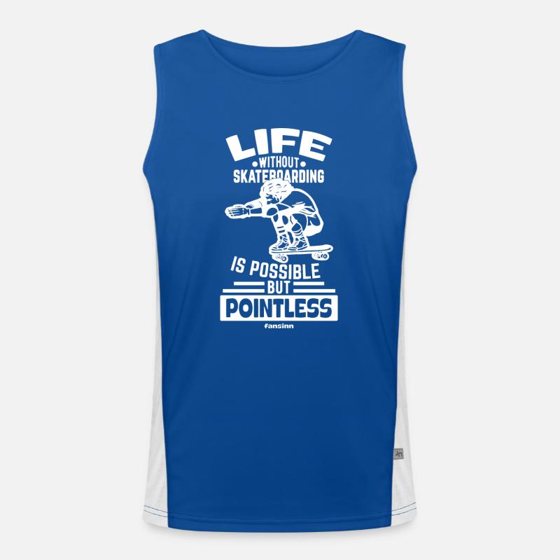Skateboarding Longboard Halfpipe Gift Men's Functional Contrast Tank Top 
