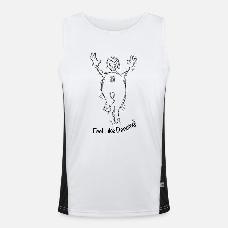 Feel like Dancing! Dancing on bright backgrounds Men's Functional Contrast Tank Top 