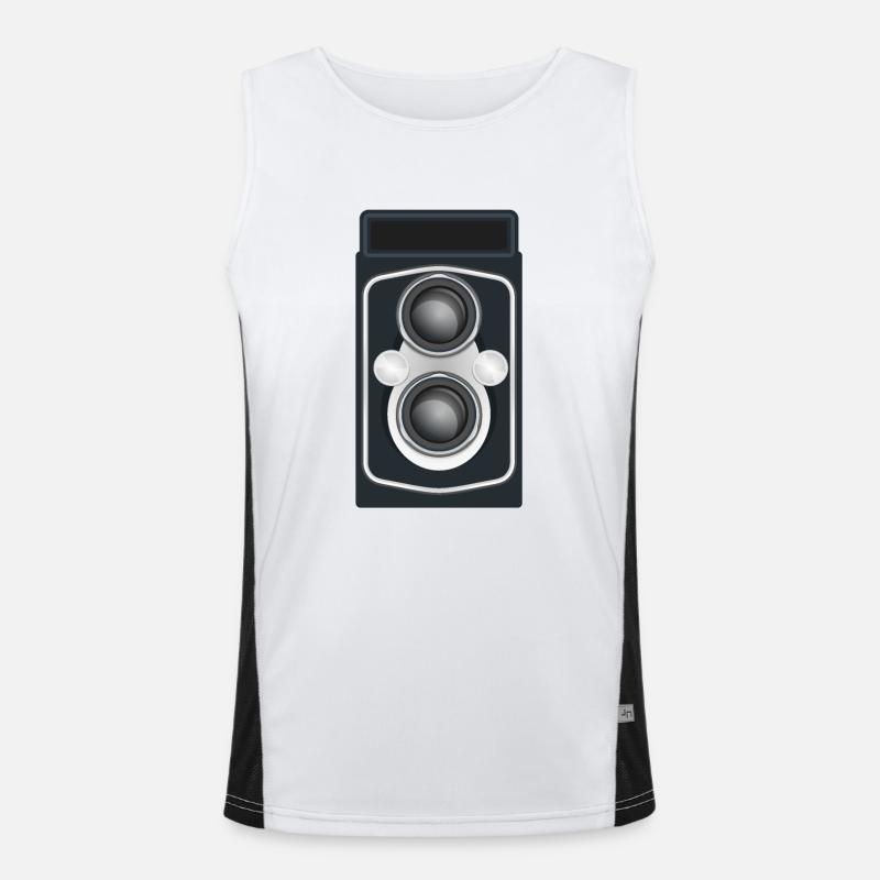Twin Lens Reflex Camera Clean Men's Functional Contrast Tank Top 